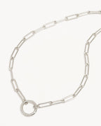 White Gold Vermeil 18" With Love Annex Link Necklace