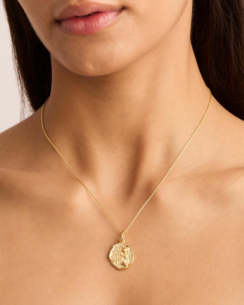 Yellow Gold Vermeil She is Zodiac Necklace - Aries