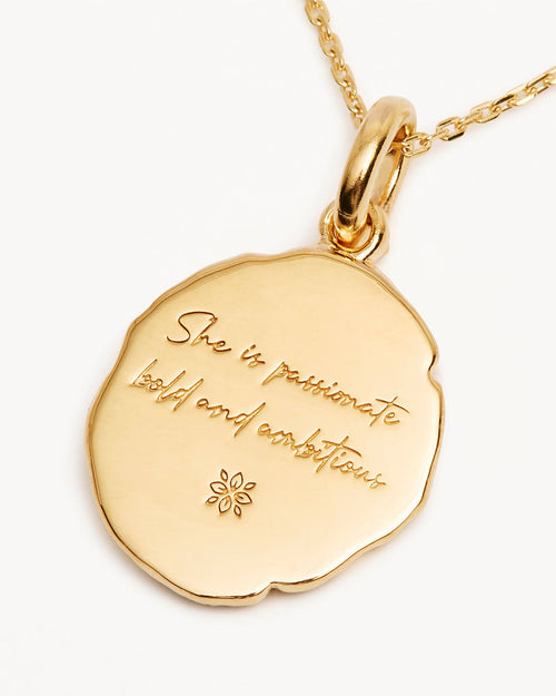 Yellow Gold Vermeil She is Zodiac Necklace - Aries