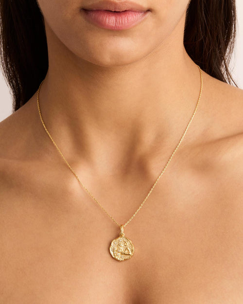 Yellow Gold Vermeil She is Zodiac Necklace - Taurus