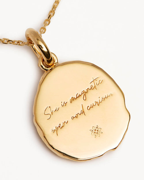 Yellow Gold Vermeil She is Zodiac Necklace - Gemini