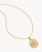 Yellow Gold Vermeil She is Zodiac Necklace - Cancer