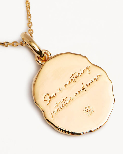 Yellow Gold Vermeil She is Zodiac Necklace - Cancer