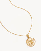 Yellow Gold Vermeil She is Zodiac Necklace - Virgo