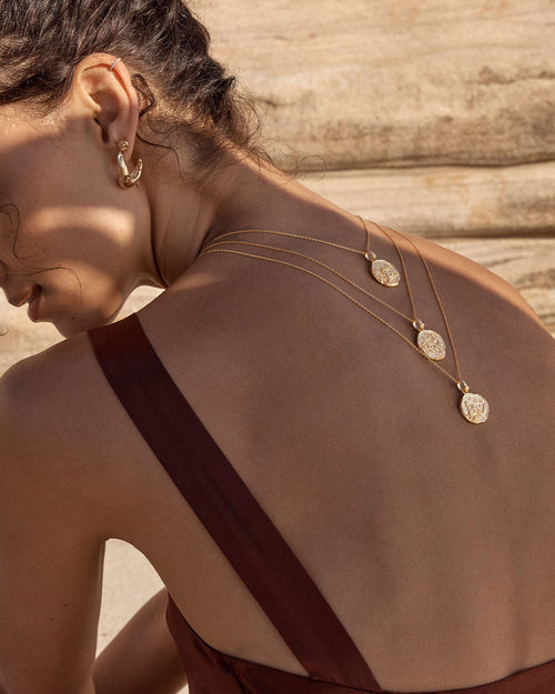 Yellow Gold Vermeil She is Zodiac Necklace - Libra