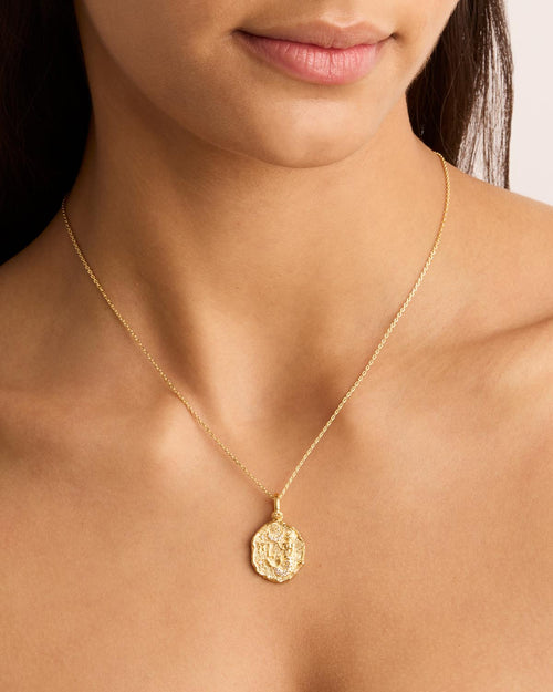 Yellow Gold Vermeil She is Zodiac Necklace - Scorpio