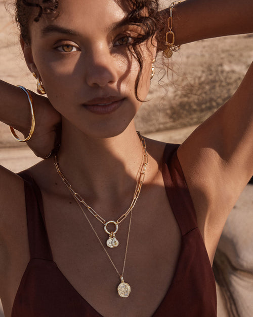 Yellow Gold Vermeil She is Zodiac Necklace - Scorpio