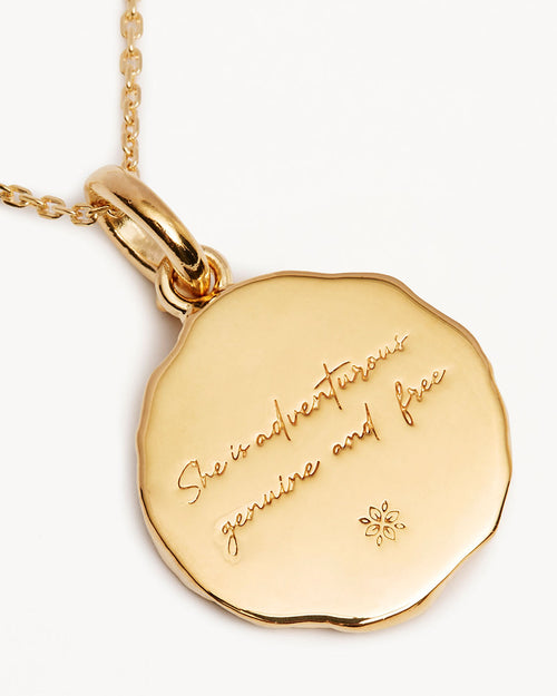 Yellow Gold Vermeil She is Zodiac Necklace - Sagittarius