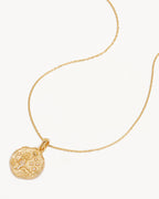 Yellow Gold Vermeil She is Zodiac Necklace - Aquarius