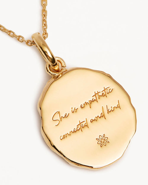 Yellow Gold Vermeil She is Zodiac Necklace - Pisces