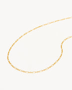 Yellow Gold Vermeil 19" Mixed Link Chain Necklace