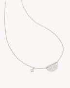 White Gold Vermeil Live In Light Lotus Necklace