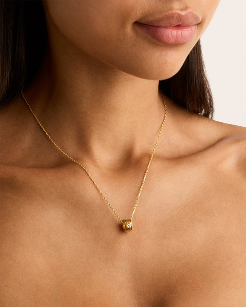 Yellow Gold Vermeil I Am Loved Spinning Meditation Necklace