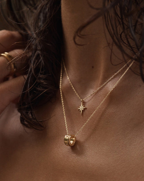 Yellow Gold Vermeil I Am Loved Spinning Meditation Necklace