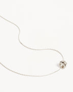White Gold Vermeil I Am Loved Spinning Meditation Necklace