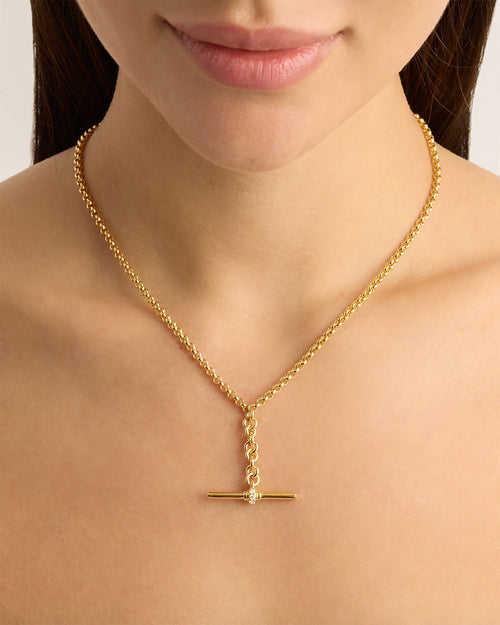 Yellow Gold Vermeil Muse Fob Chain Necklace