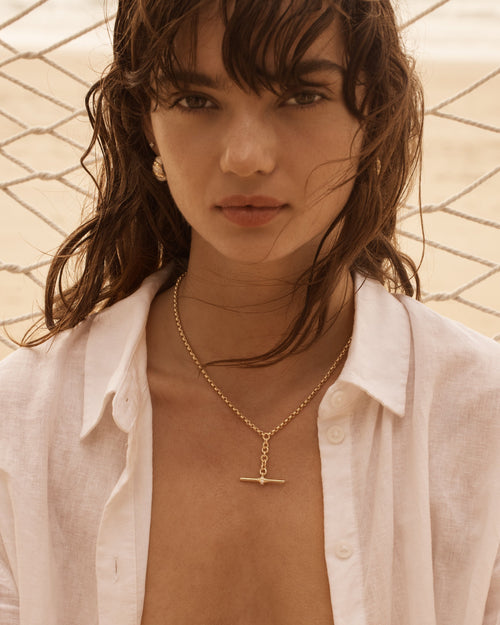 Yellow Gold Vermeil Muse Fob Chain Necklace