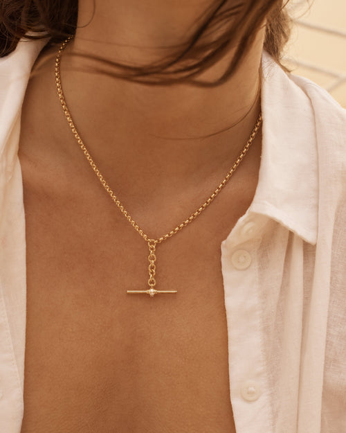 Yellow Gold Vermeil Muse Fob Chain Necklace