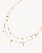 Yellow Gold Vermeil I am Protected Layered Choker