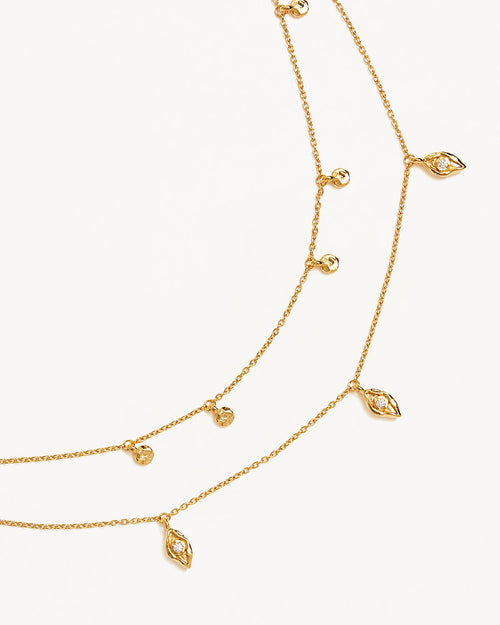 Yellow Gold Vermeil I am Protected Layered Choker