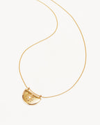 Yellow Gold Vermeil Lotus Locket Necklace