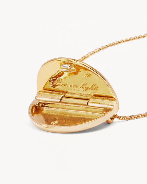 Yellow Gold Vermeil Lotus Locket Necklace