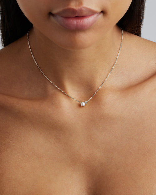 White Gold Vermeil Serenely Yours Pearl Necklace
