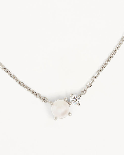 White Gold Vermeil Serenely Yours Pearl Necklace
