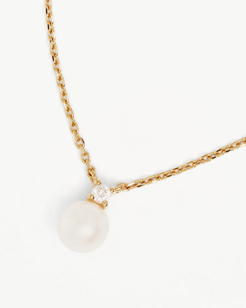 Yellow Gold Vermeil Moments With You Pearl Necklace