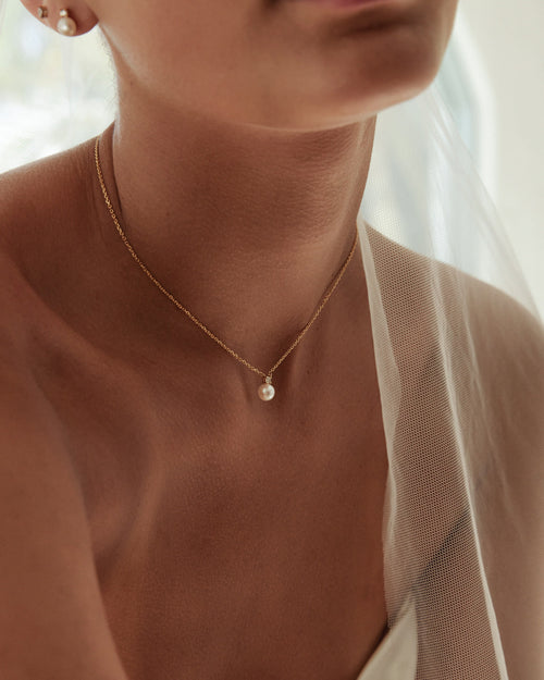 Yellow Gold Vermeil Moments With You Pearl Necklace