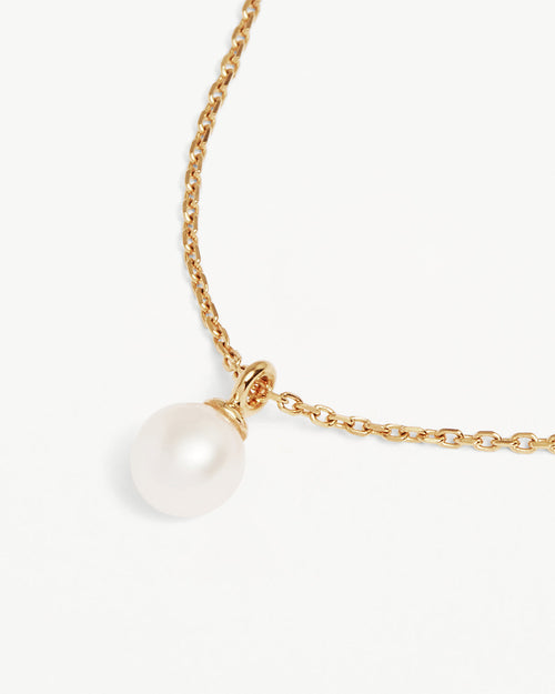 Yellow Gold Vermeil Floating On Air Pearl Necklace