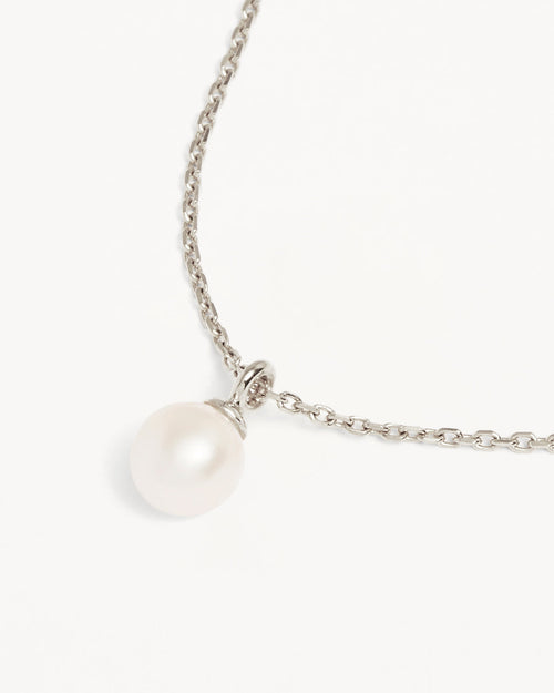 White Gold Vermeil Floating On Air Pearl Necklace