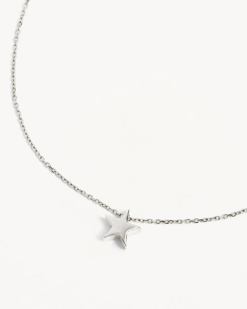 White Gold Vermeil Wishing on a Star Necklace