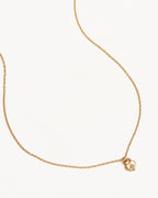 Yellow Gold Vermeil Crystal Lotus Heart Padlock Necklace