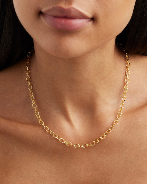 Yellow Gold Vermeil 17" Bold Round-Link Chain Necklace
