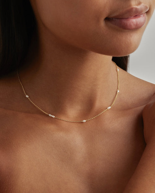 Yellow Gold Vermeil Serene Dreams Pearl Choker