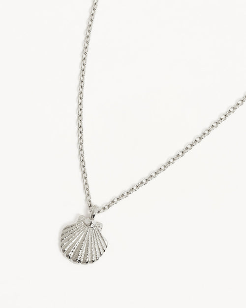 White Gold Vermeil By the Shore Shell Necklace