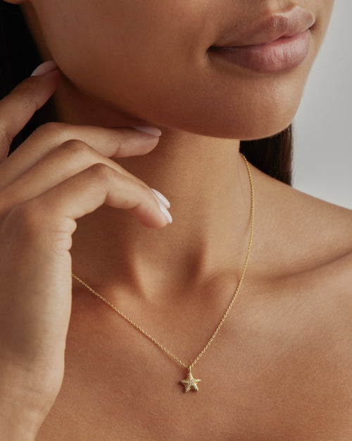 Yellow Gold Vermeil By the Sea Starfish Necklace