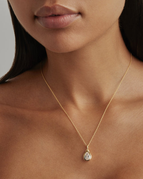 Yellow Gold Vermeil Soul Searching Necklace - Crystal Mist