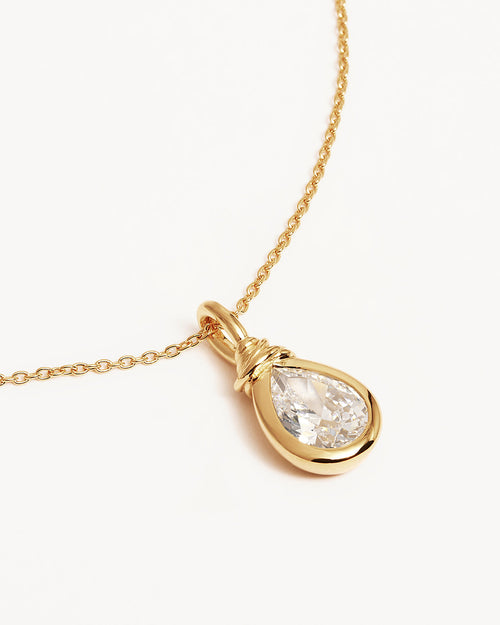 Yellow Gold Vermeil Soul Searching Necklace - Crystal Mist