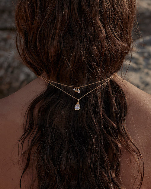 Yellow Gold Vermeil Soul Searching Necklace - Crystal Mist