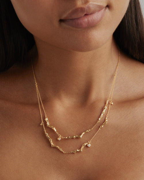 Yellow Gold Vermeil Drift Layered Choker
