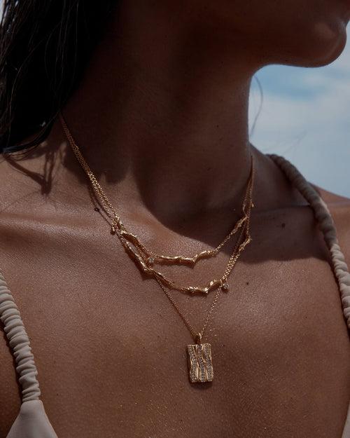 Yellow Gold Vermeil Drift Layered Choker