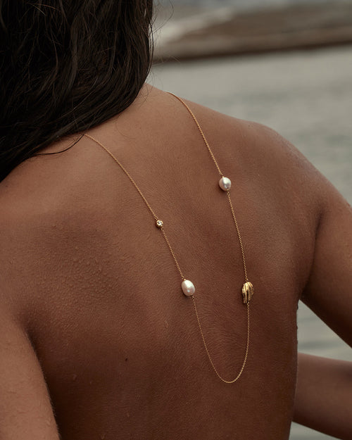 Yellow Gold Vermeil Moonlit Tides Necklace