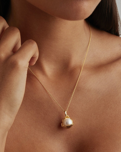 Yellow Gold Vermeil A Place to Dream Pearl Necklace