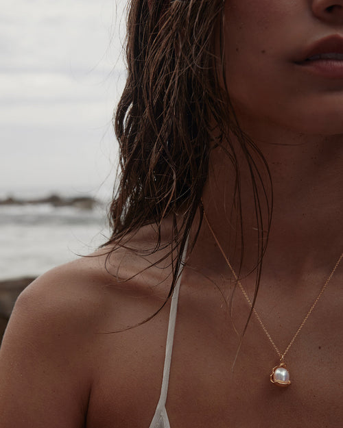 Yellow Gold Vermeil A Place to Dream Pearl Necklace