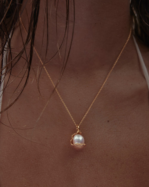 Yellow Gold Vermeil A Place to Dream Pearl Necklace