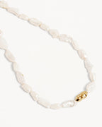 Yellow Gold Vermeil Peace Within Pearl Choker