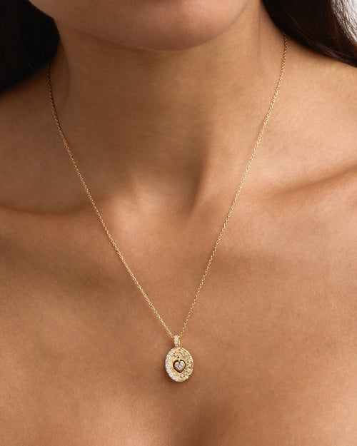Yellow Gold Vermeil Love You to the Moon and Back Necklace