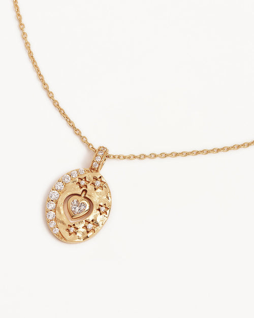 Yellow Gold Vermeil Love You to the Moon and Back Necklace